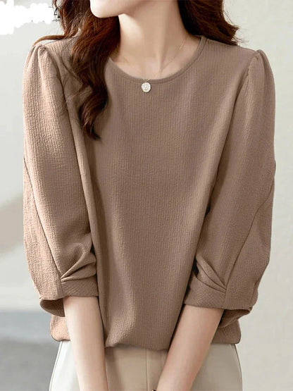 Herfst Lente Dames Blouses - Stijlvolle Tops met 3/4 Mouwen      3.5