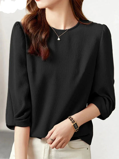 Herfst Lente Dames Blouses - Stijlvolle Tops met 3/4 Mouwen      3.5