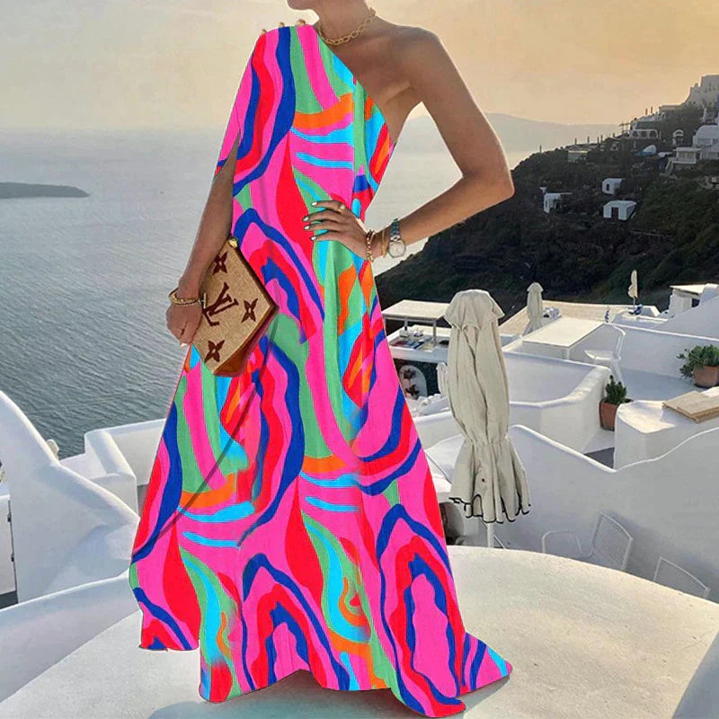 Elegante Zomerjurk Vrouwelijk Stijlvol Model