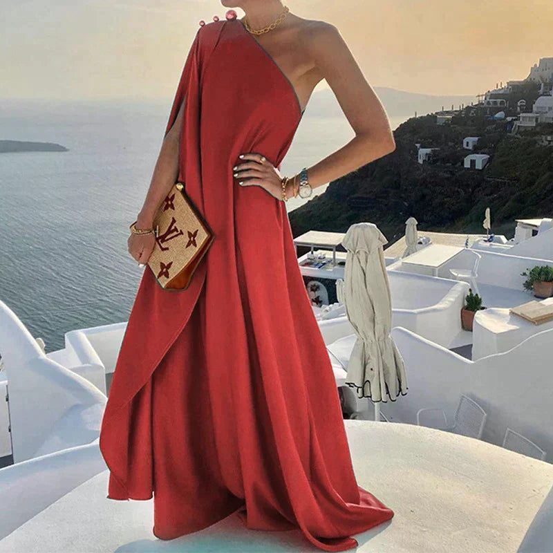 Elegante Zomerjurk Vrouwelijk Stijlvol Model