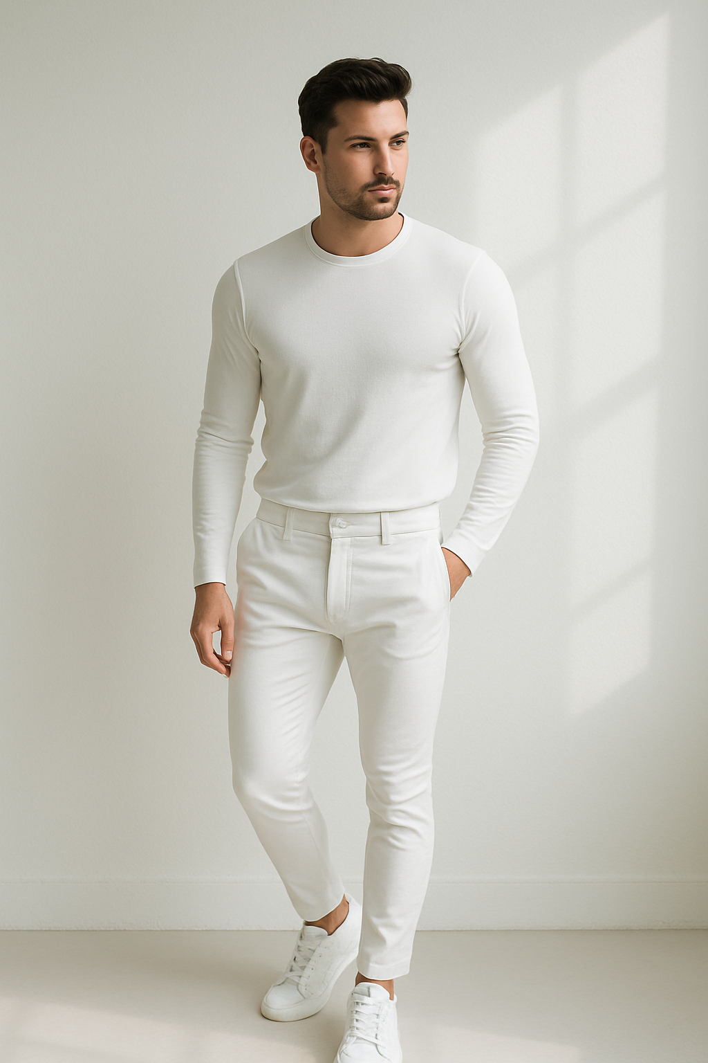 Witte Skinny Jeans Broek Slim Fit voor Mannen - Mode Vibes