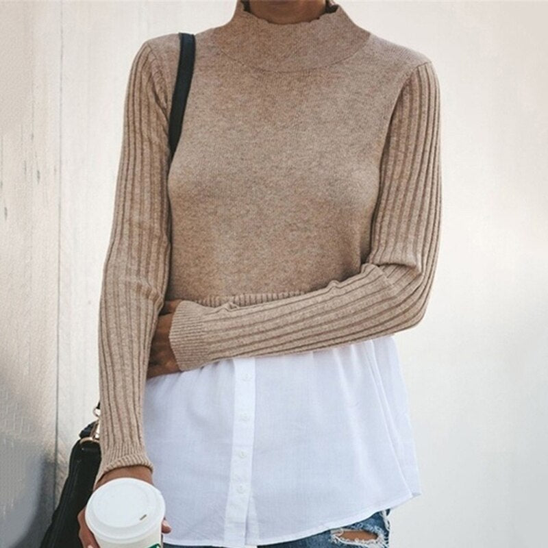 Vrouwelijke Blouse Klassieke Stijl Elegante Casual Look