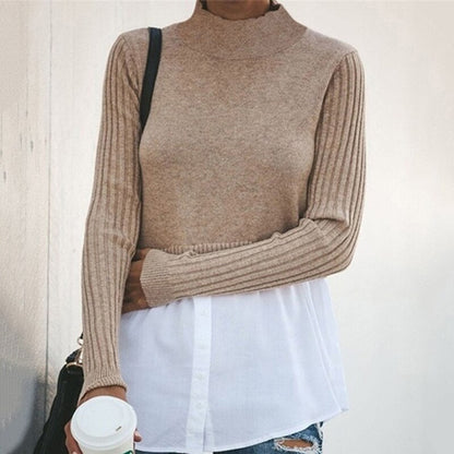 Vrouwelijke Blouse Klassieke Stijl Elegante Casual Look