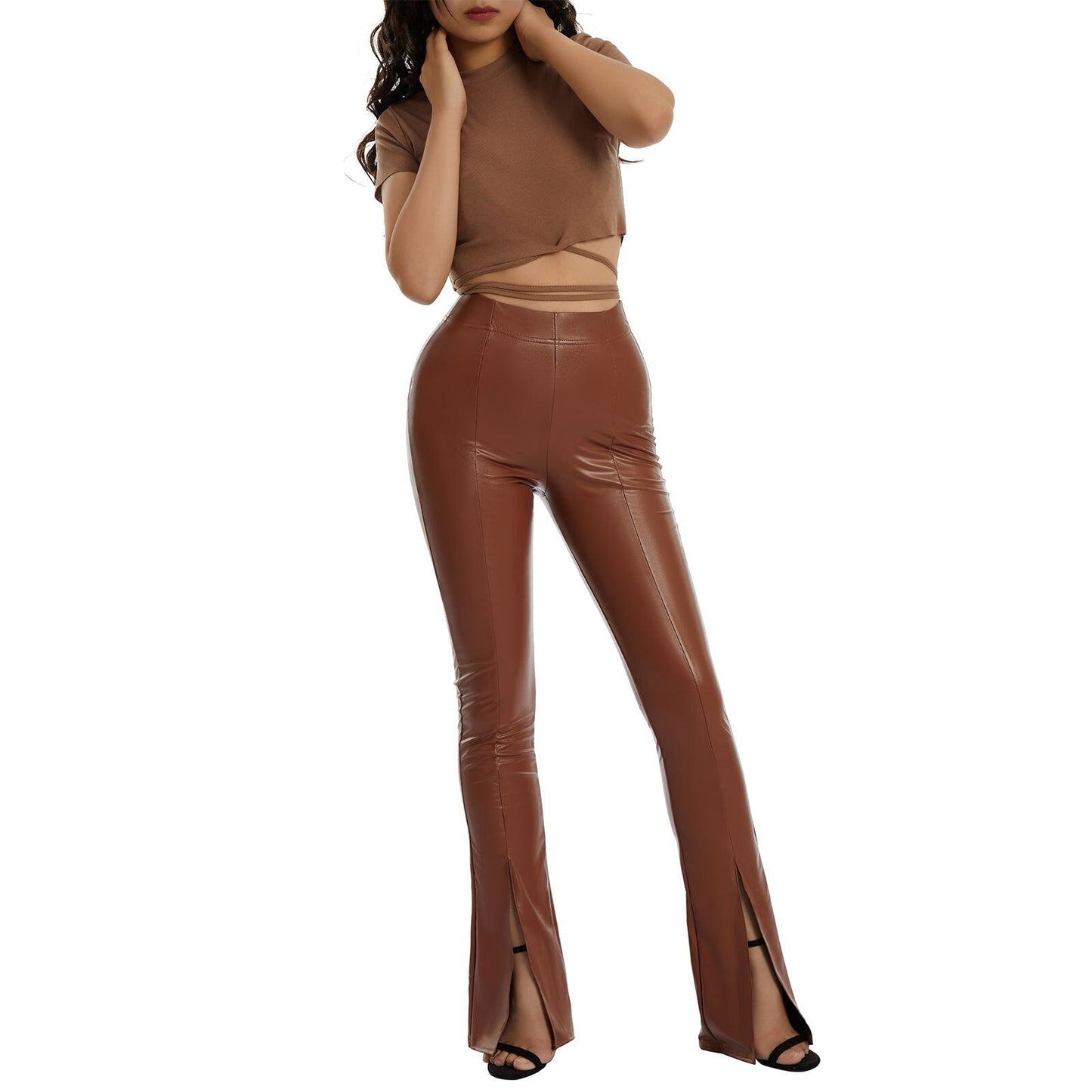 Yenna Flared Broek Trendy Losse Fit