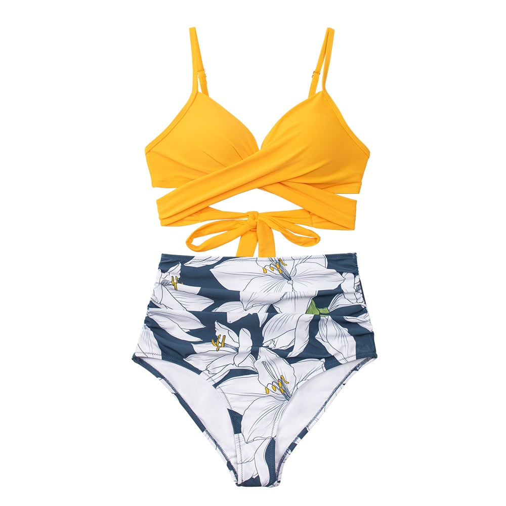 Hoge Bikini BroekSexy High Waist Badpak