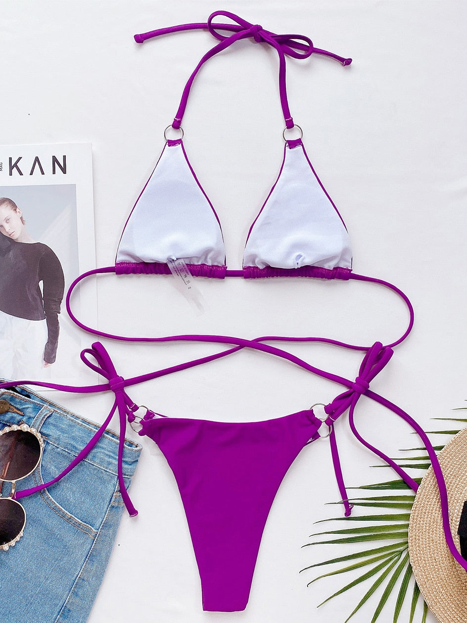 Dames Bikini Criss Cross Stijlvol Zwart Strandkleding