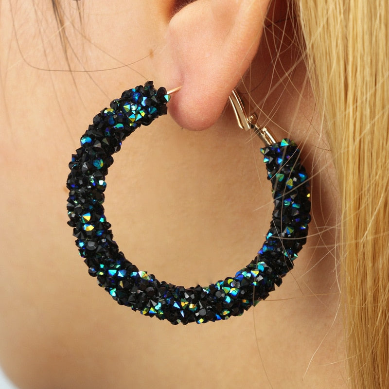 Feestelijke Oorbellen | Glitter Hoops voor Vrouw - Mode Vibes