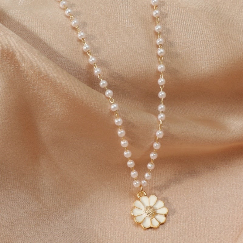 Madelief Ketting met Parel voor Dames Zilver