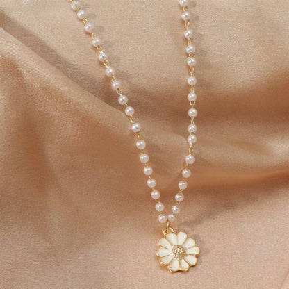 Madelief Ketting met Parel voor Dames Zilver