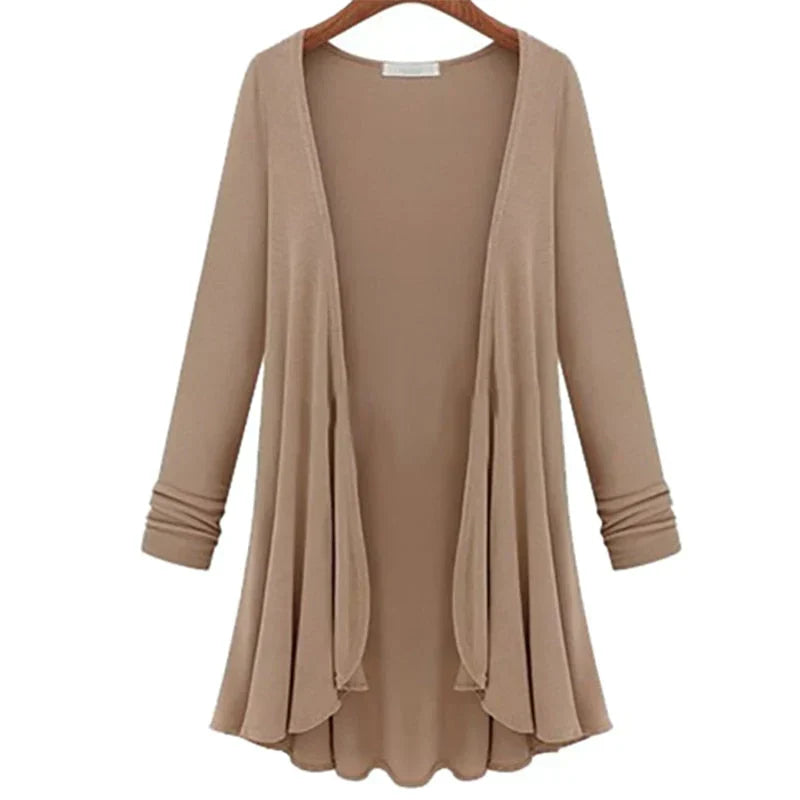 Dames Vest Gebreid met Ruches en Elegant Design