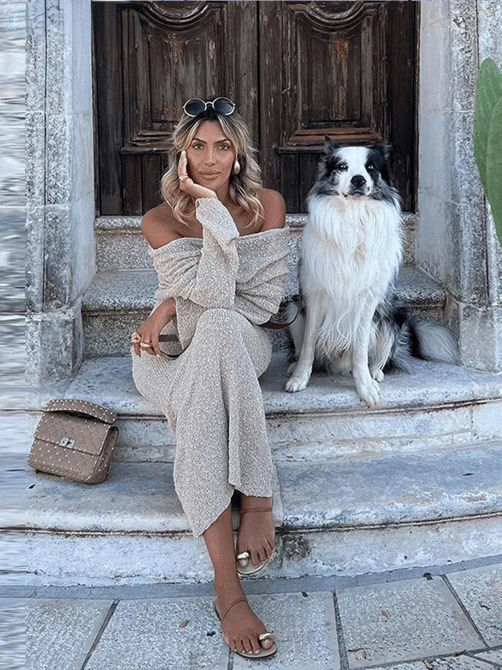 Gehaakte Strandjurk Maxi Off Shoulder Zomerjurk