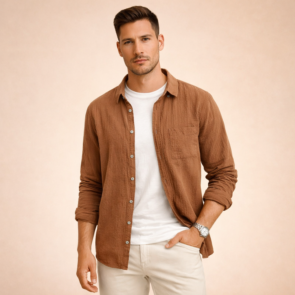 Hidde | Camicia da uomo a maniche lunghe semplice 2