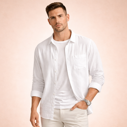Hidde | Camicia da uomo a maniche lunghe semplice 4