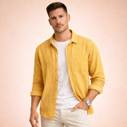 Hidde | Camicia da uomo a maniche lunghe semplice 5