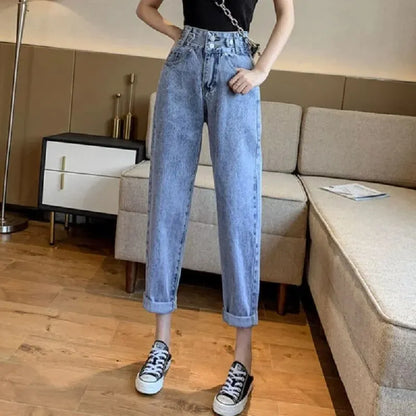 Retro High Waist Zomerjeans voor Vrouwen