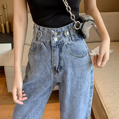 Retro High Waist Zomerjeans voor Vrouwen