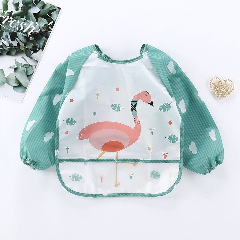 Waterdichte Baby Slabbescherming Met Lange Mouwen - Mode Vibes