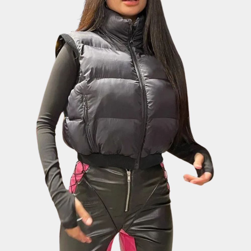 Dames Bodywarmer Zwart Gewatteerd Warm en Comfortabel - Mode Vibes