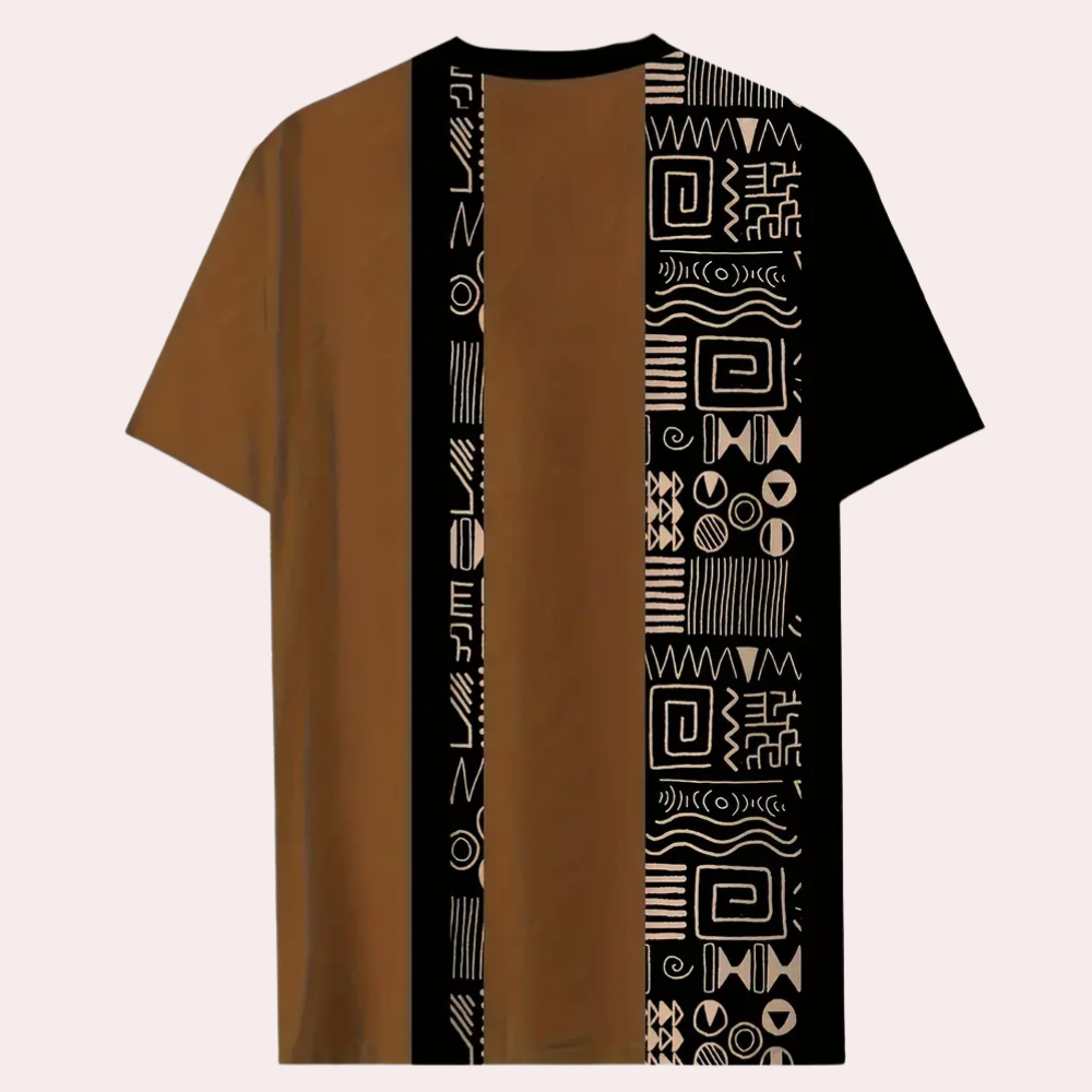 Kleurrijke Heren T-Shirt met Blokstrepen - Milo
