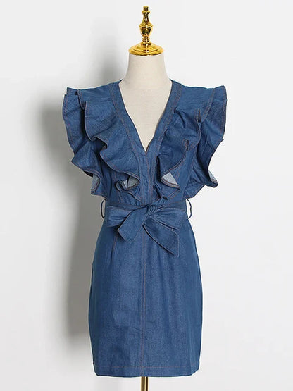 Stijlvolle Sexy Denim Mini Jurk
