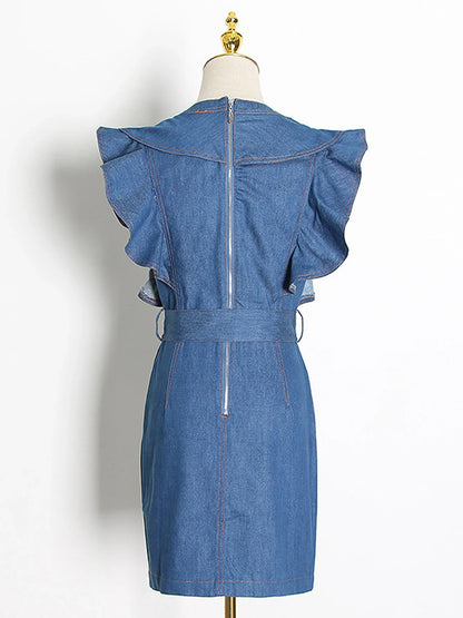 Stijlvolle Sexy Denim Mini Jurk