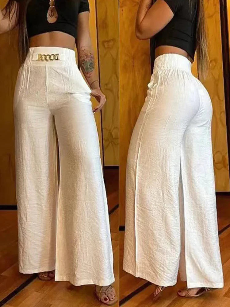 Zomerbries Hoge Taille Wijde Broek De Perfecte Zomerse Stijl