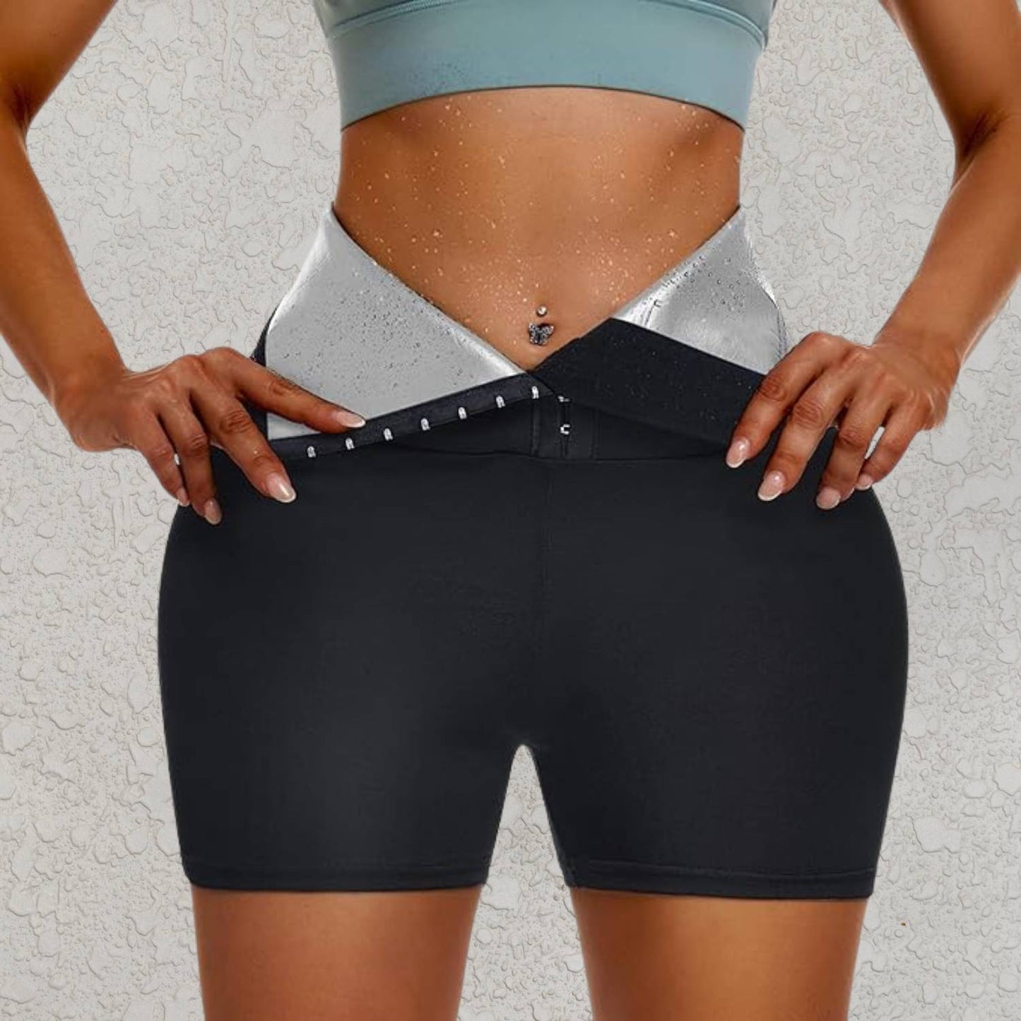 Sauna Broek met Taille Trainer voor Buikvet Verbranding