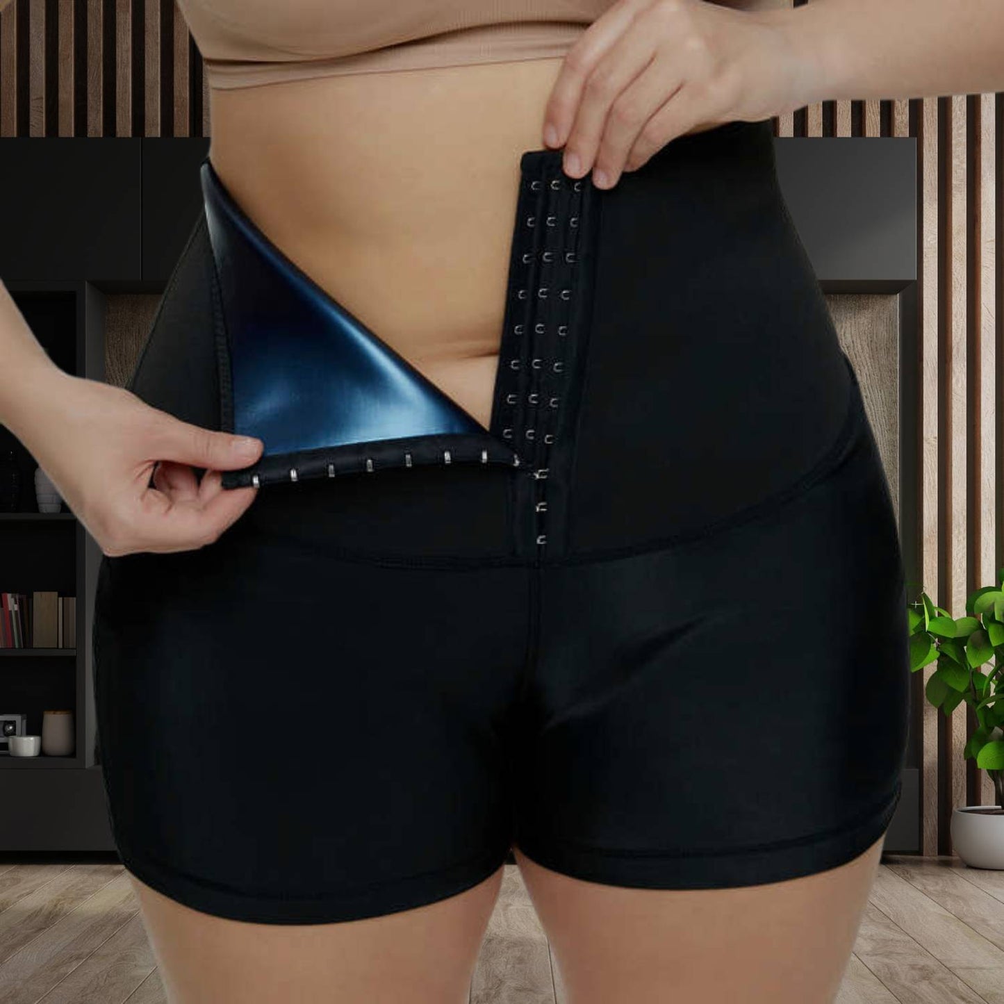 Sauna Broek met Taille Trainer voor Buikvet Verbranding