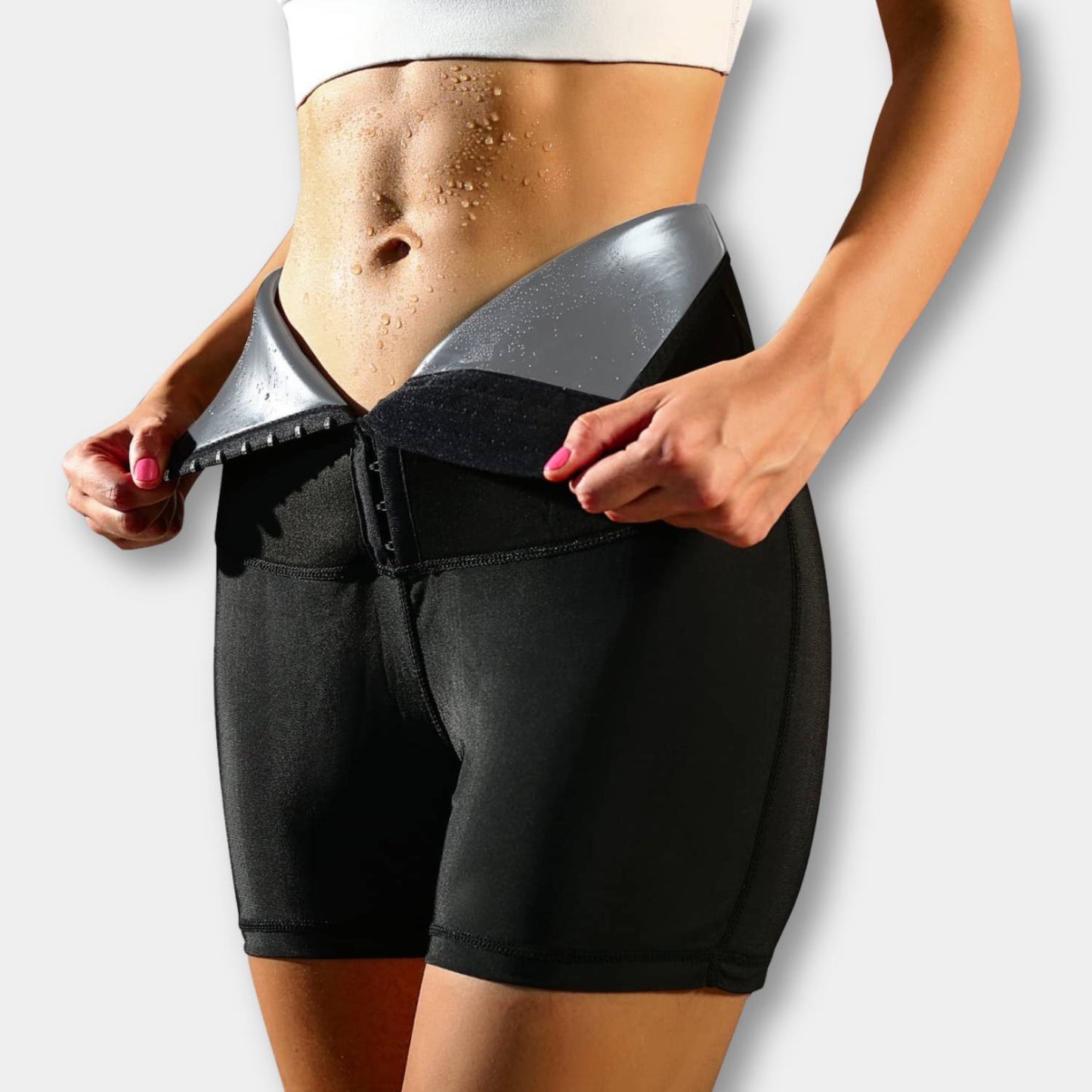 Sauna Broek met Taille Trainer voor Buikvet Verbranding