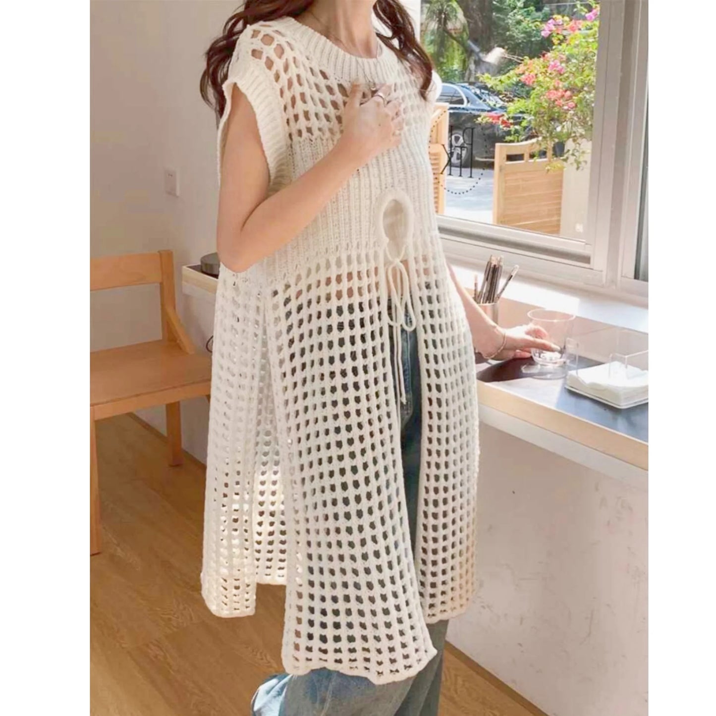 Aurora Elegante Hollow Lace Jurk