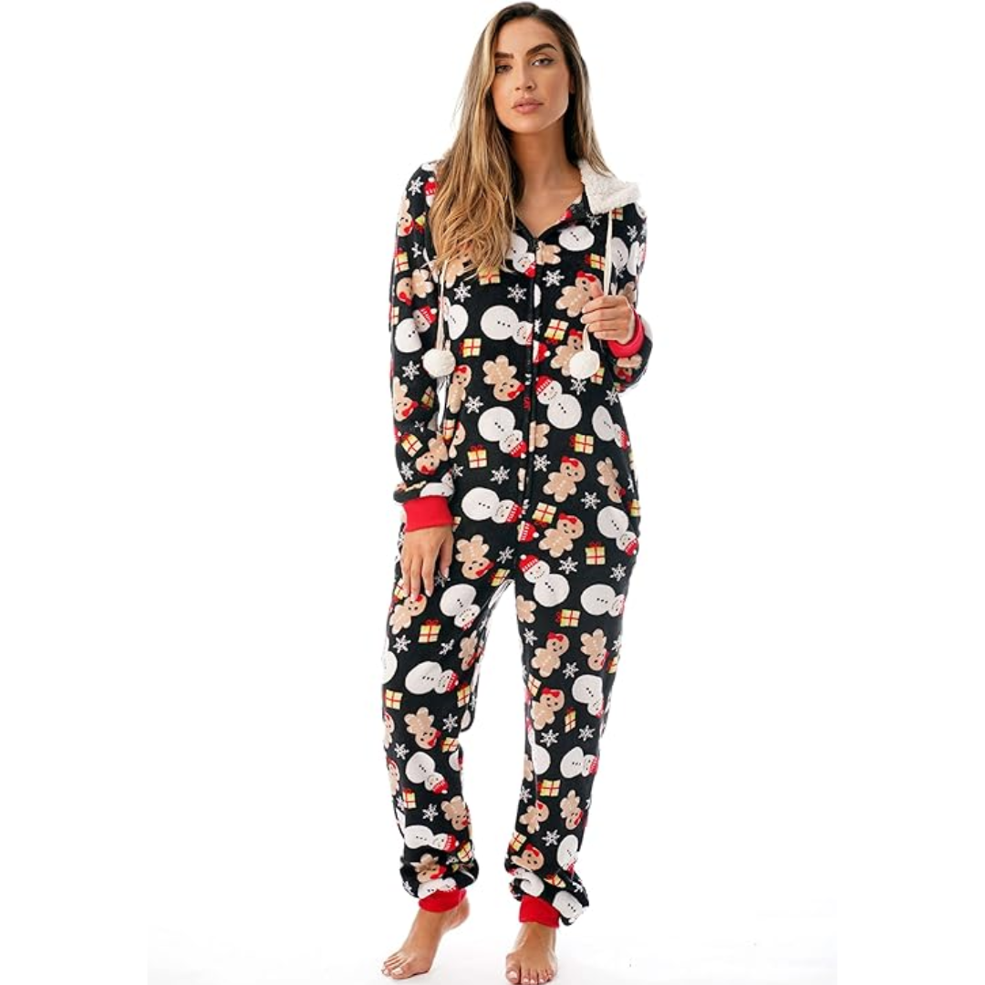 Kerst Onesie voor Dames - Zachte Stof Vrolijke Kersttrui - Mode Vibes