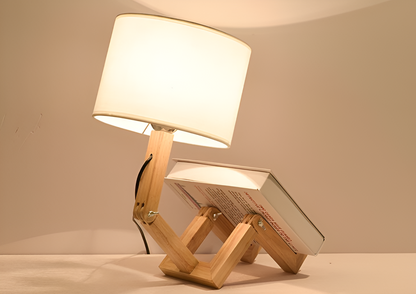 Houten Bureaulamp Flexibel met LED Verlichting