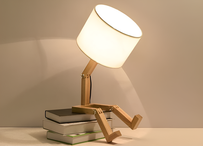 Houten Bureaulamp Flexibel met LED Verlichting