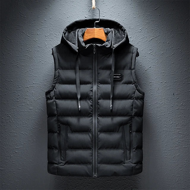 Ruiz Heren Mouwloos Vest met Capuchon