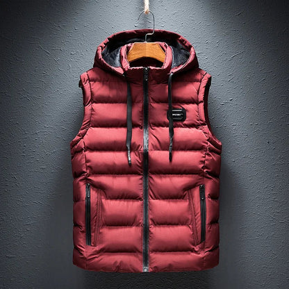 Ruiz Heren Mouwloos Vest met Capuchon