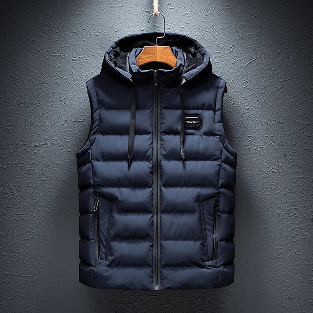 Ruiz Heren Mouwloos Vest met Capuchon