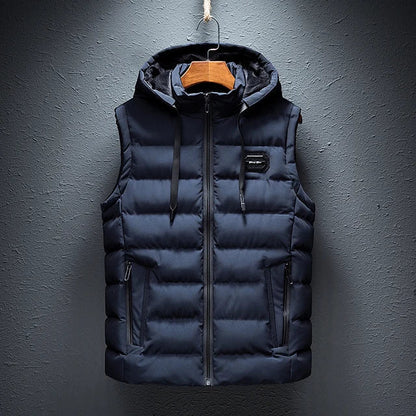 Ruiz Heren Mouwloos Vest met Capuchon
