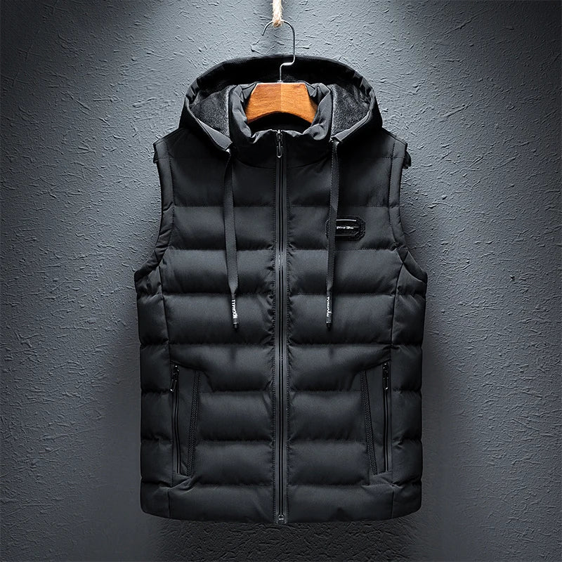 Ruiz Heren Mouwloos Vest met Capuchon