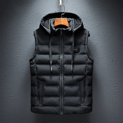 Ruiz Heren Mouwloos Vest met Capuchon