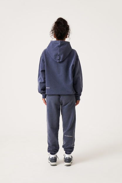 Hoodie met strass-steentjes opdruk en kangoeroezak