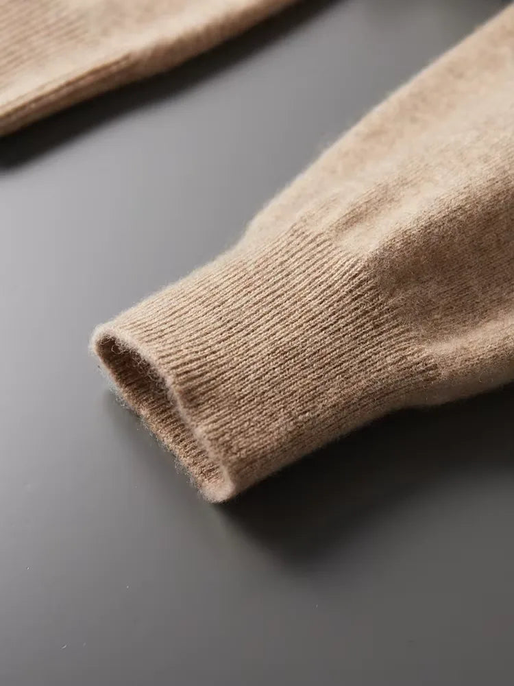 Hoodie van 100% cashmere met capuchon en trekkoord