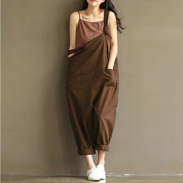 Stijlvolle Chic Loose Solid Jumpsuit voor Dames