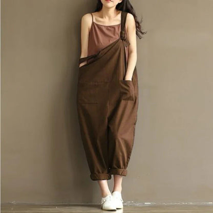 Stijlvolle Chic Loose Solid Jumpsuit voor Dames