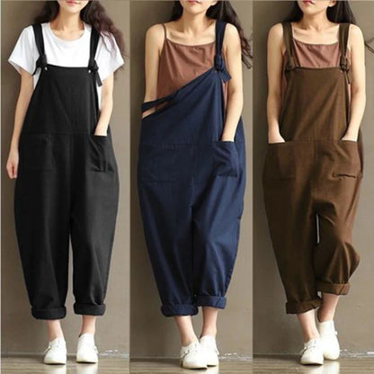 Stijlvolle Chic Loose Solid Jumpsuit voor Dames