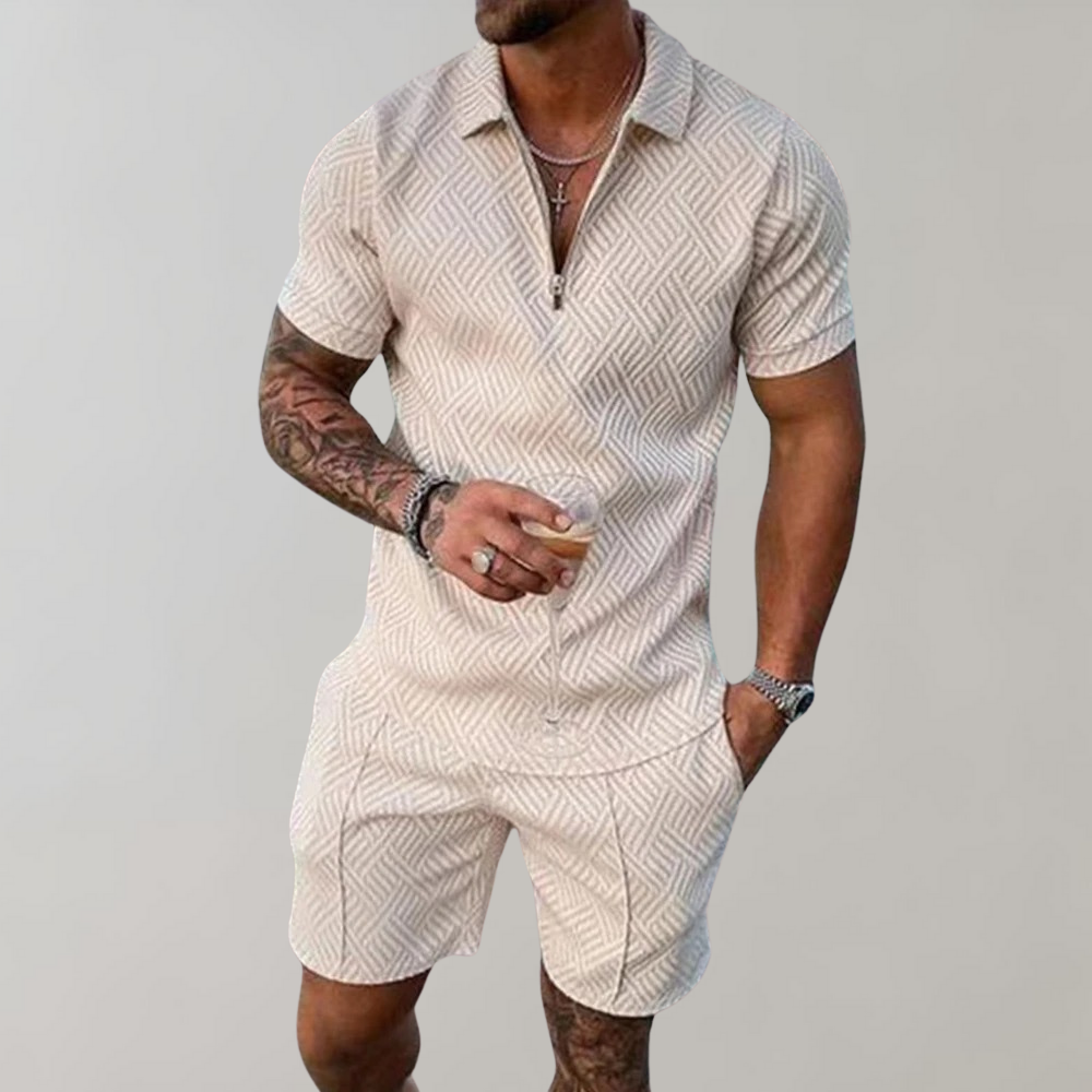 Heren Zomeroutfit - Polo Shirt en Shorts Set