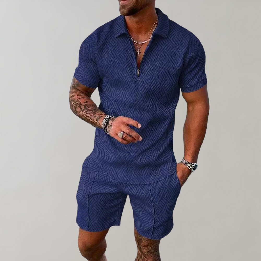 Heren Zomeroutfit - Polo Shirt en Shorts Set