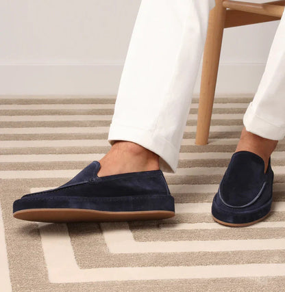 Heren Loafers Comfortabele Beige Leer Schoenen