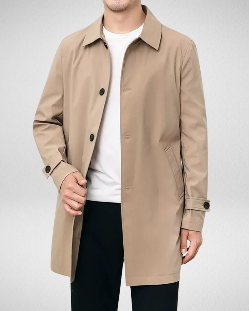 Heren Overcoat Waterafstotend Stijlvol Warm - Mode Vibes