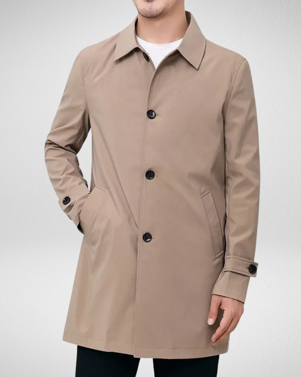 Heren Overcoat Waterafstotend Stijlvol Warm