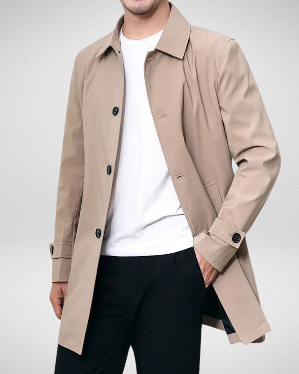 Heren Overcoat Waterafstotend Stijlvol Warm